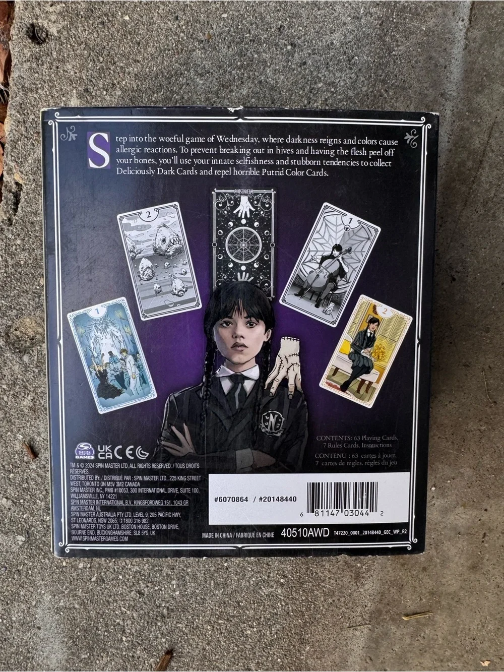 Wednesday Card Game Wall Art - Black